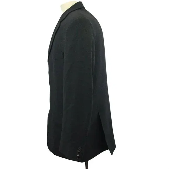 Borghese Suit Jacket Blazer Sports Coat Mens 54R Gray 2 Piece Virgin Wool Italy